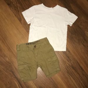 White T- Shirt & Cargo Shorts